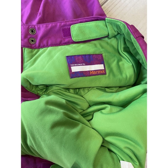 Marmot Girl’s Ski Snowboard Snow Pants in Fuschia Pink And Green Sz L - Picture 5 of 13